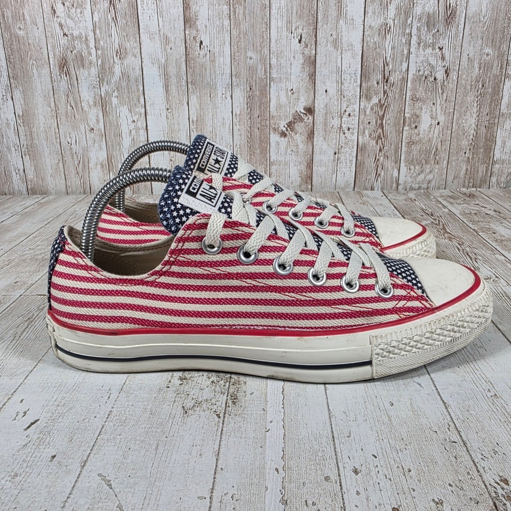 Converse Chuck Taylor All Star Low Top American Flag Stars Stripes  Womens 9